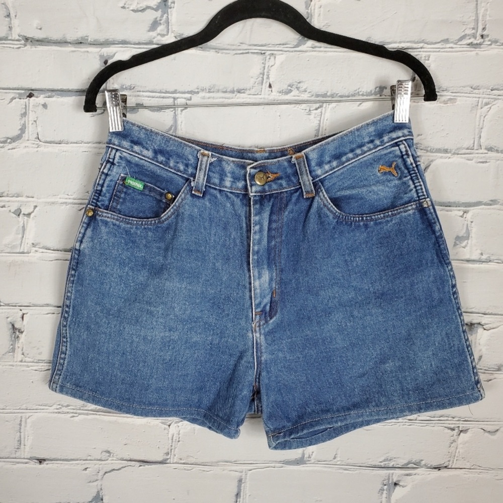 Vintage Puma High Rise Denim Shorts